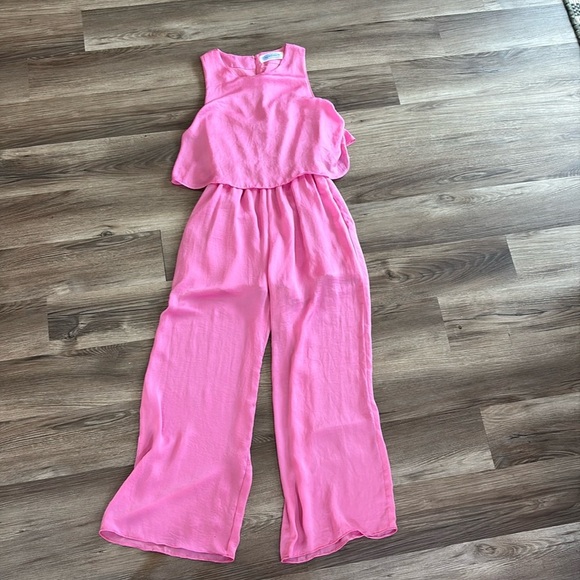 Big Water Blue Sky Womens Pink Jumpsuit Size Small Sleeveless Boho Feminine Vibe - Picture 1 of 11